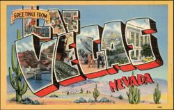Greetings From Las Vegas Nevada Large Letter Postcard
