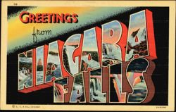 Greetings from Niagara Falls Large Letter Postcard