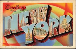 Greetings from New York Large Letter Postcard