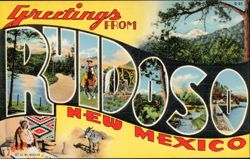 Greetings from Ruidoso Large Letter Postcard