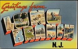 Greetings from Long Branch Postcard