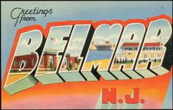 Greetings from Belmar Large Letter Postcard