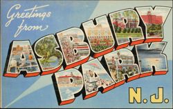 Greetings from Asbury Park Large Letter Postcard
