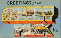 Greetings from Asbury Park Large Letter Postcard