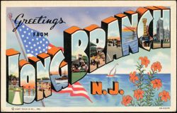 Greetings from Long Branch Large Letter Postcard