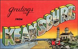 Greetings From Keansburg Large Letter Postcard