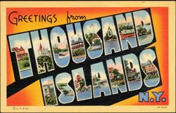 Greetings from Thousand Islands Large Letter Postcard