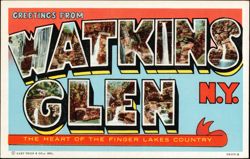 Greetings From Watkins Glen Large Letter Postcard