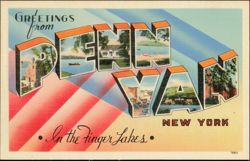 Greetings from Penn Yan In the Finger Lakes Postcard