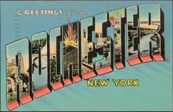 Greetings from Rochester New York Large Letter Postcard