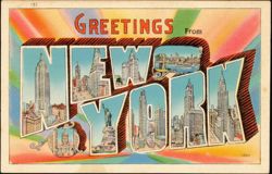 Greetings from New York Large Letter Postcard