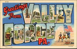 Greetings from Valley Forge Large Letter Postcard