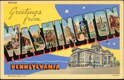 Greetings from Washington Large Letter Postcard
