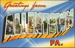 Greetings from Allentown Large Letter Postcard