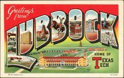 Greetings from Lubbock, Home of Texas Tech Postcard
