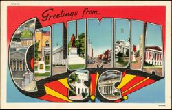 Greetings from Columbia S.C. Large Letter Postcard