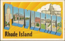 PROVIDENCE Rhode Island Large Letter Postcard