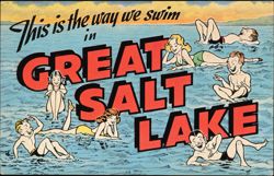 This is the way we swim in Great Salt Lake Postcard