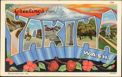 Greetings from Yakima Large Letter Scenes Postcard