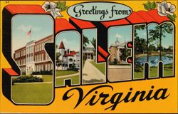 Greetings from Salem Large Letter Postcard