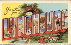 Greetings from Lynchburg Large Letter Postcard