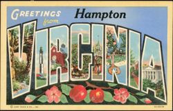 Greetings from Virginia, Hampton Postcard