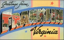 Greetings from Franklin Large Letter Postcard