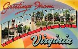 Greetings From Harrisonburg Large Letter Postcard