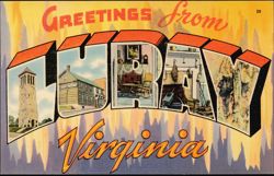 Greetings from Luray Large Letter Postcard
