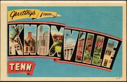 Greetings from Knoxville Large Letter Postcard