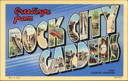 Greetings from Rock City Gardens, Lookout Mountain Postcard