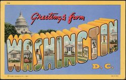 Greetings from Washington D.C. Large Letter Postcard