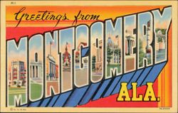 Greetings from Montgomery Large Letter Postcard