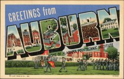 Greetings from Auburn, Alabama Polytechnic Institute Postcard