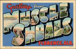 Greetings from Muscle Shoals Large Letter Postcard