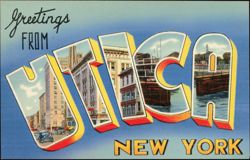 Greetings From Utica Large Letter Postcard