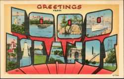 Greetings From Thousand Islands Large Letter Postcard