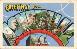 Greetings from Asheville NC Large Letter Postcard