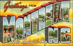 Greetings from Montreat, NC - Large Letter Postcard