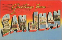 Greetings from San Juan Large Letter Postcard