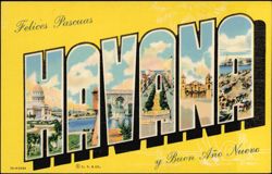 Felices Pascuas y Buen Año Nuevo, Large Letter Postcard