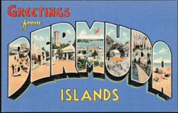 Greetings from Bermuda Islands Large Letter Postcard
