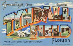 Greetings from Tyndall Field, Army Air Forces Gunnery School Postcard