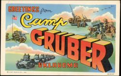 Greetings from Camp Gruber Oklahoma Postcard