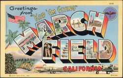 Greetings from 'Keep 'Em Flying' March Field Postcard