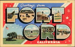 Greetings from Fort Ord California Large Letter Postcard