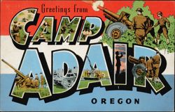 Greetings from Camp Adair, Oregon Postcard