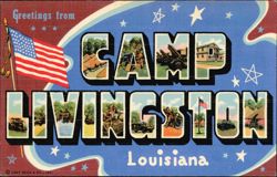 Greetings from Camp Livingston Postcard