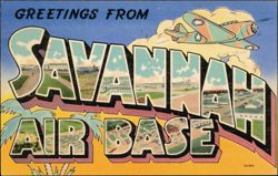 Greetings From Savannah Air Base Large Letter Postcard