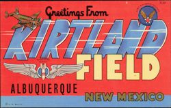 Greetings From Kirtland Field, Army Air Force Insignia Postcard